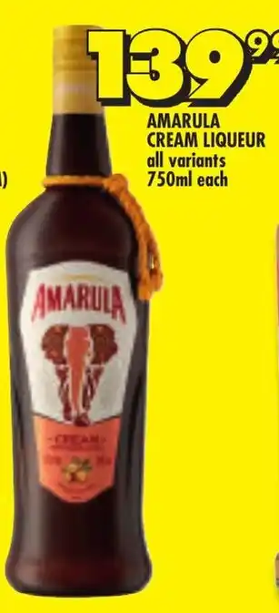 Shoprite Liquor AMARULA CREAM LIQUEUR all variants 750ml each offer