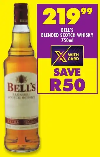 Shoprite Liquor BELL'S BLENDED SCOTCH WHISKY 750ml offer