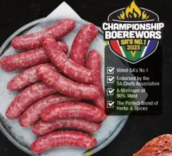 Checkers Championship Boerewors Beef & Pork Boerie Bites offer