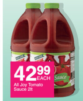 Save All Joy Tomato Sauce 2lt offer