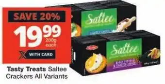 Checkers Tasty Treats Saltee Crackers All Variants offer