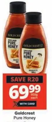 Checkers Goldcrest Pure Honey offer