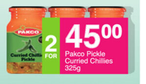 Save Pakco Pickle Curried Chillies 325g offer