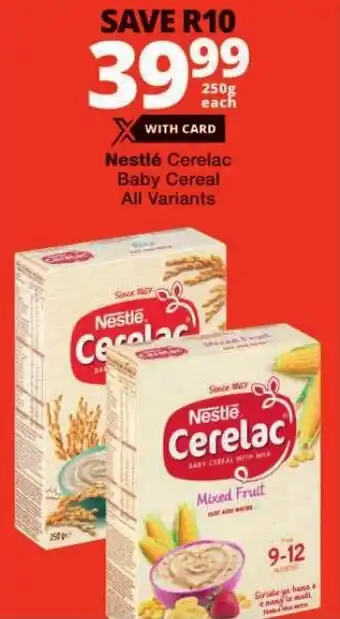 Checkers Nestlé Cerelac Baby Cereal All Variants offer