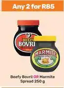 Game Beefy Bovril Or Marmite Spread-For Any 2 x 250g offer