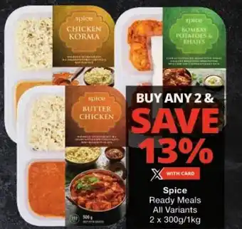 Checkers Spice Ready Meals All Variants 2 x 300g/1kg offer