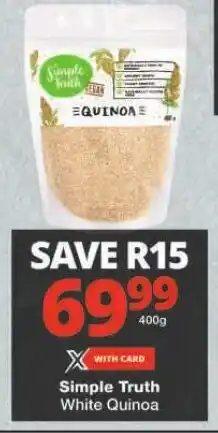 Checkers Simple Truth White Quinoa offer