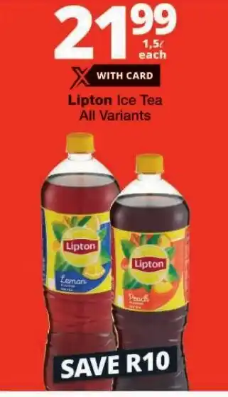 Checkers Lipton Ice Tea All Variants offer