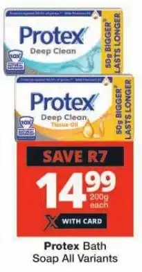 Checkers Protex Bath Soap All Variants offer