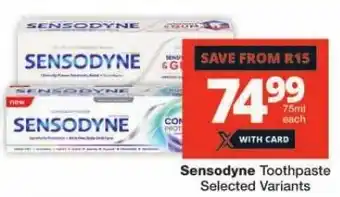 Checkers Sensodyne Toothpaste Selected Variants offer