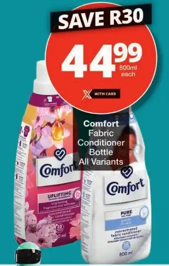 Checkers Comfort Fabric Conditioner Bottle All Variants offer