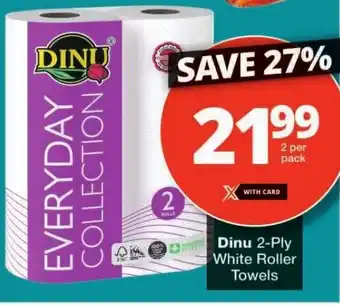 Checkers Dinu 2-Ply White Roller Towels offer