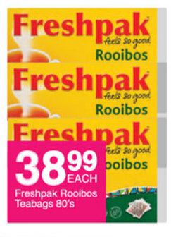 Save Freshpak Rooibos Teabags 80's offer