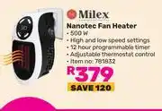 Game Milex Nanotec Fan Heater offer