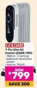 Game Goldair 7 Fin Slim Oil Heater GSOR-700 offer