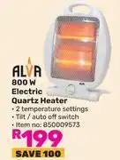 Game Alva 800W Electric Quartz Heater offer