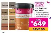 Game Simple Choice Textured PVA Paint-20Ltr offer