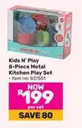 Game Kids N Play 8-Piece Metal Kitchen Play Set-Per Set offer