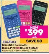 Game Casio Scientific Calculator Black, Pink Or Blue FX82ZA-Each offer