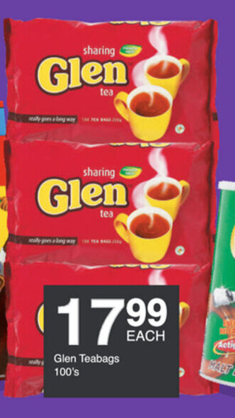 Save Glen Teabags 100's offer