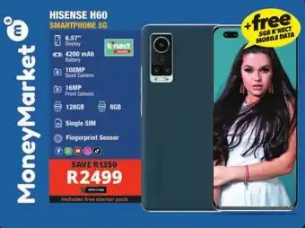 Checkers Hyper HISENSE H60 SMARTPHONE 5G offer