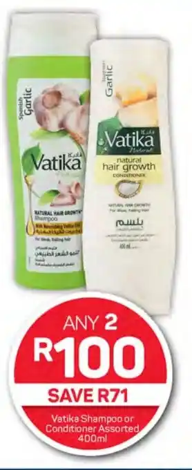 Pick n Pay Hypermarket Vatika Shampoo or Conditioner Assorted 400ml offer