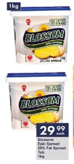 President Hyper Blossom Epic Spread 25% Fat Spread Tub 1kg offer