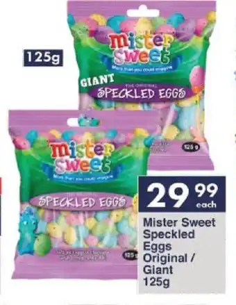 President Hyper Mister Sweet Speckled Eggs 125 Original/ Giant 125g offer