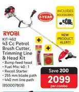 Ryobi Kit-462 43Cc Petrol Brush Cutter, Trimming Line & Head Kit-Per Combo