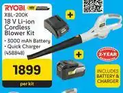 Makro Ryobi XBL-200K 18V Li-Ion Cordless Blower Kit-Per Kit offer