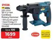 Makro Ryobi 18V Li-Ion Cordless Rotary Hammer XRH-2020 offer