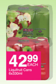 Save Liquifruit Cans 6x330ml offer