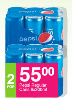Save Pepsi Regular Cans 6x300ml offer
