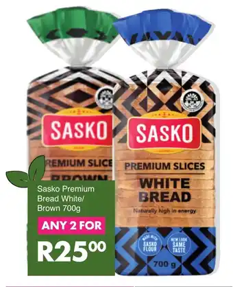 Save Sasko Premium Bread White/ Brown 700g offer