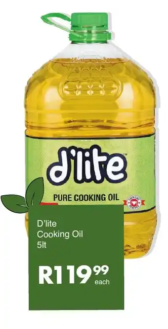 Save D'lite Cooking Oil 5lt offer