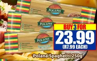 Three Star Cash and Carry Polana Spaghetti 250g offer