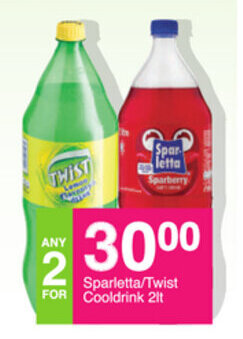 Save Sparletta/Twist Cooldrink 2lt offer
