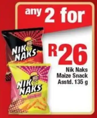 OK Express Nik Naks Maize Snack Asstd. 135 g offer