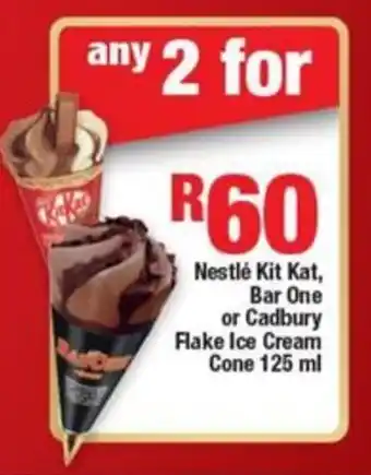 OK Express Nestlé Kit Kat, Bar One or Cadbury Flake Ice Cream offer