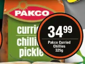 Check Star Pakco Curried Chillies 325g offer