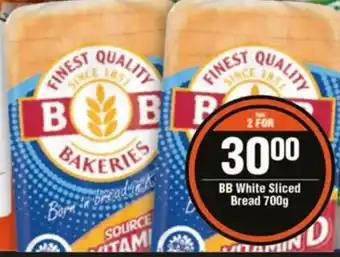 Check Star BB White Sliced Bread 700g offer