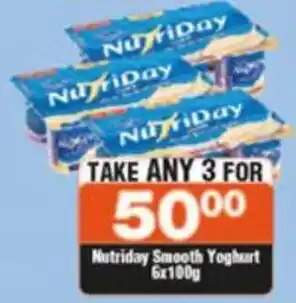 Check Star Nutriday Smooth Yoghurt 6x100g offer