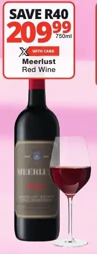 Checkers Meerlust Red Wine offer