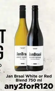 Jan Braai White Or Red Blend-For Any 2 x 750ml