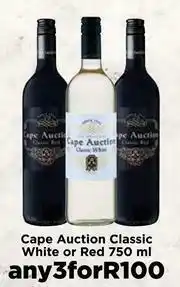 Food Lover's Market Cape Auction Classic White Or Red-For Any 3 x 750ml offer