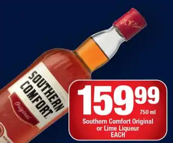 OK Liquor Southern Comfort Original or Lime Liqueur EACH offer