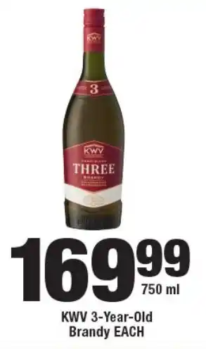 OK Liquor KWV 3-Year-Old Brandy EACH offer