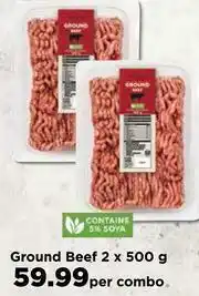 Food Lover's Market Ground Beef 2 x 500g-Per Combo offer