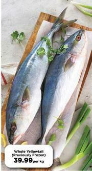 Food Lover's Market Whole Yellowtail (Previously Frozen)-Per kg offer