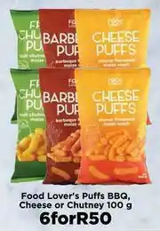 Food Lover's Market Food Lover's Puffs BBQ, Cheese Or Chutney-For 6 x 100g offer